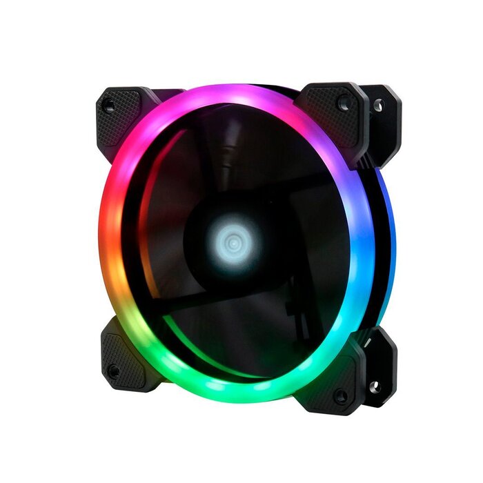 Ventilador Vorago Game Factor 120mm RGB Dual Rin 5 Pines