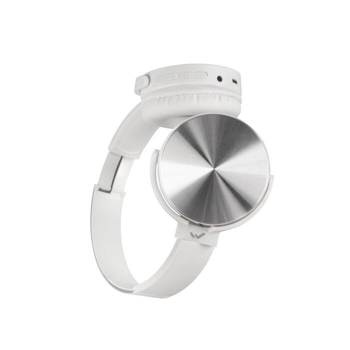 Audífonos Bluetooth Manos Libres Acabados Metálicos Blanco Mitzu