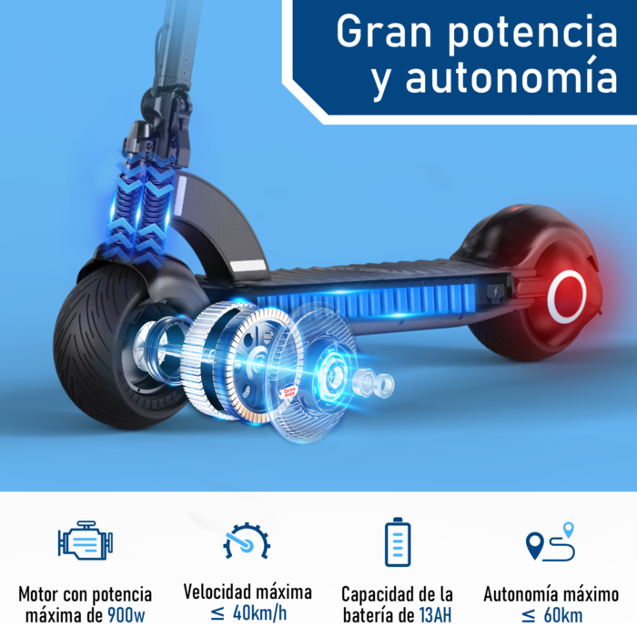 Scooter Eléctrico Honey Whale Orno Max-S Negro