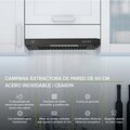 Campana de Pared Negra Acero Inoxidable 60 cm Avera CEA60N
