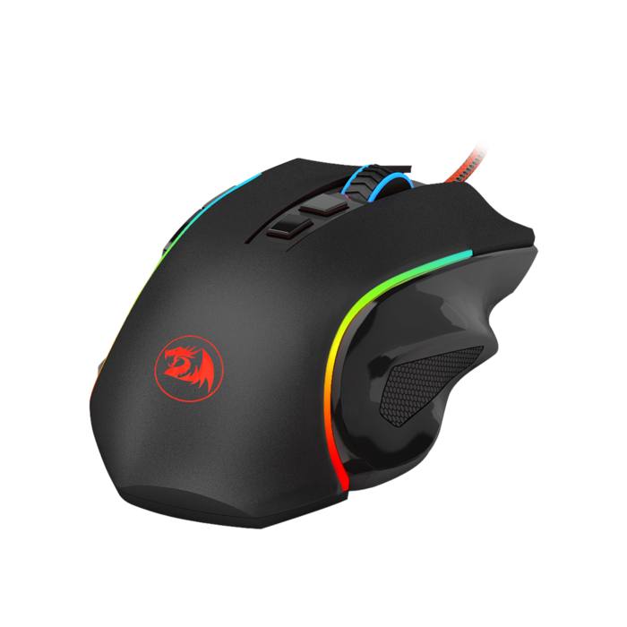 Mouse Gamer Negro DPI 7200 Pixart 3212 Switch Huano Redragon M60