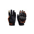 Guantes Motociclista Negros con Naranja Touch Talla Extra Grande