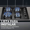 Parrila de Gas con 4 Quemadores Vidrio Templado Avera VT4