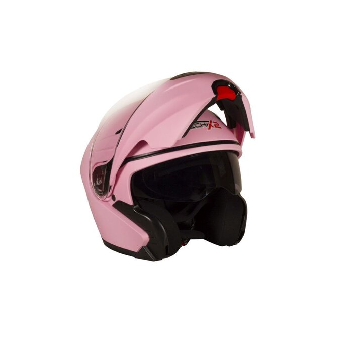 Casco Techx2 Force TX-901 Abatible Rosa Talla Mediano