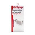 Cargador Blanco de Pared Duplimax con 1 Puerto USB