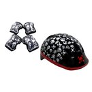 Casco Benotto Child Kit Negro Calavera con Coderas/Rodilleras