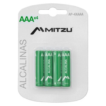 Paquete de 4 pilas alcalinas AAA 1.5Vcc