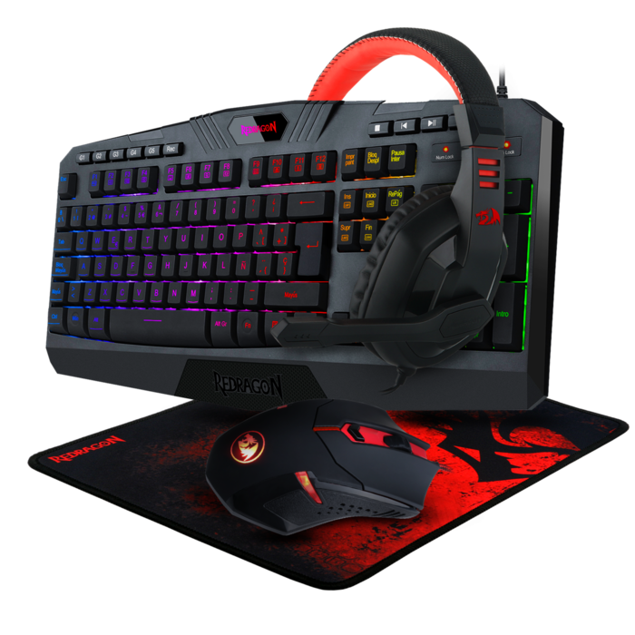Kit Gamer de Teclado_ Auriculares_ Mouse y Mousepad