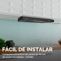 Campana de Pared Negra Acero Inoxidable 80 cm Avera CEA80N