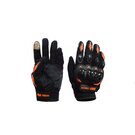 Guantes Motociclista Negros con Naranja Touch Talla Extra Grande