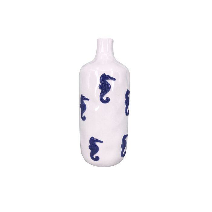 Jarrón Hippocampus de Cerámica Blanco Love & Lemons