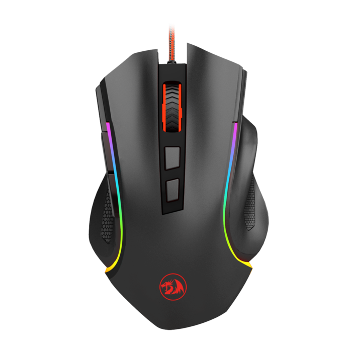 Mouse Gamer Negro DPI 7200 Pixart 3212 Switch Huano Redragon M60