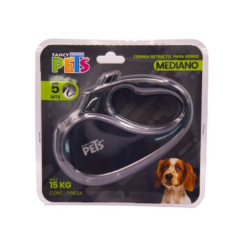 Correa Retráctil Mediana Negra Fancy Pets Correa Retráctil Mediana Negra Fancy Pets