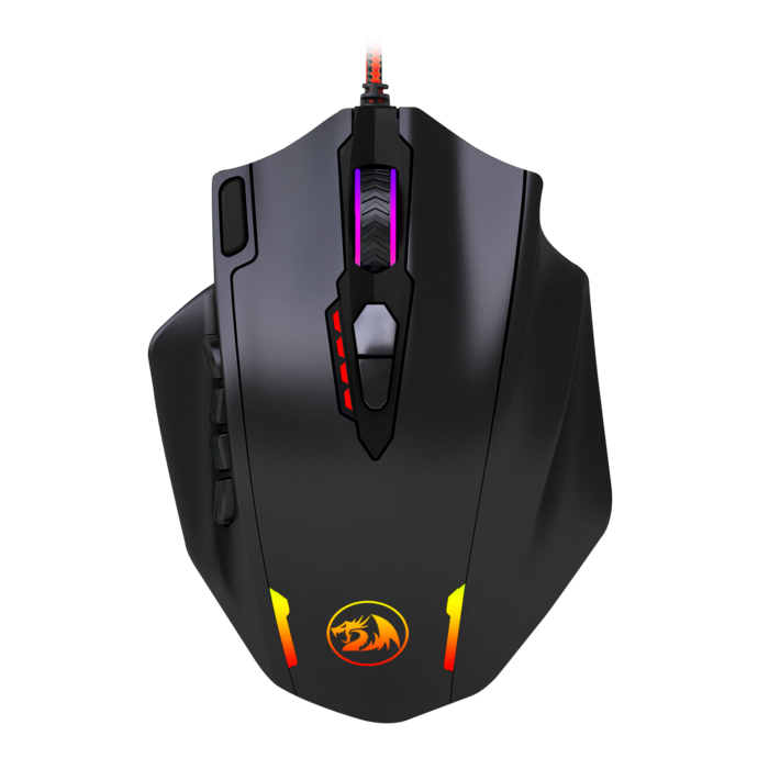Mouse Gamer 18 botones DPI 12400 Pixart 3327 Redragon M908