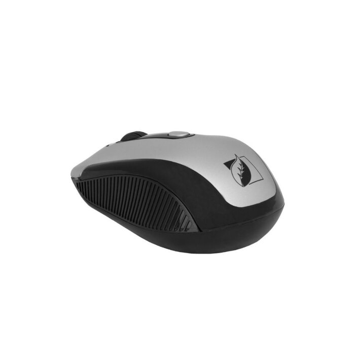 Mouse Inalámbrico Plata Rubber Green Leaf 1600 Dpis