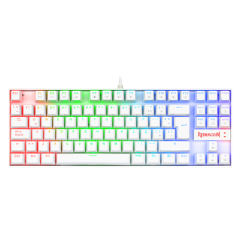 Teclado Gamer Mecánico Blanco TKL Kumara Redragon K552W
