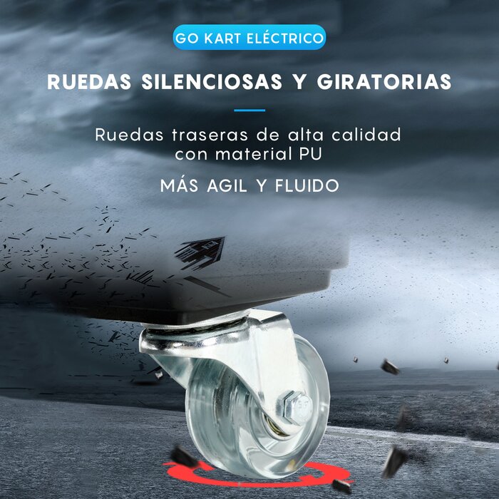 Go Kart Eléctrico Infantil Blanco Honey Whale K1