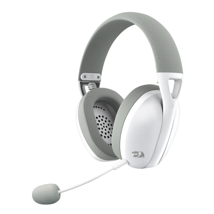 Auriculares Gamer Inalámbricos Blanco con Gris Ire Redragon