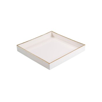 Charola Mimosa de Poliresina Blanca Love & Lemons