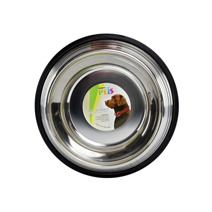 Plato Estriado de Acero 96 Oz (2.7 kg) Fancy Pets