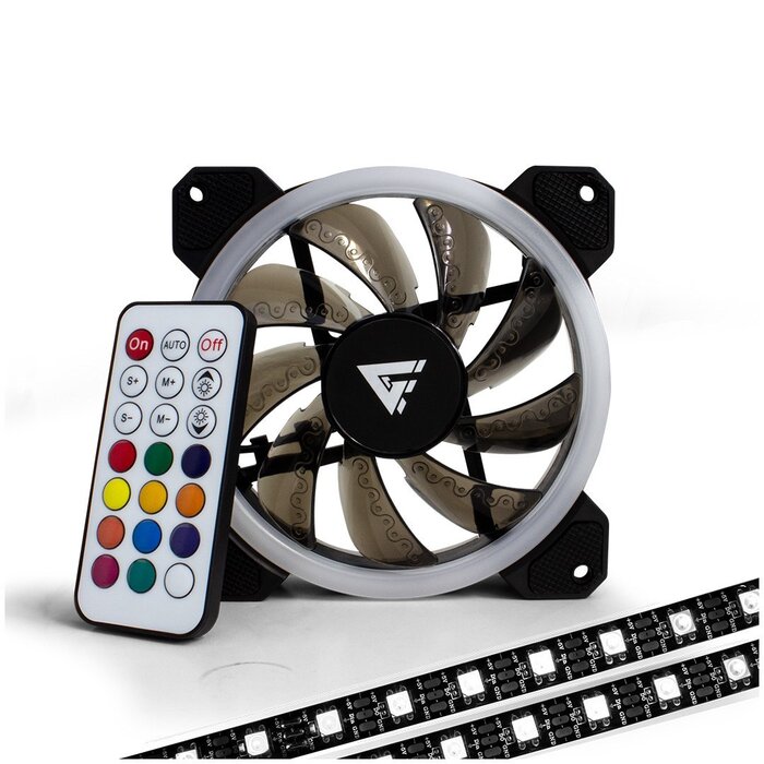 Kit Ventiladores Vorago Game Factor 3 Fans 2 Tiras Led