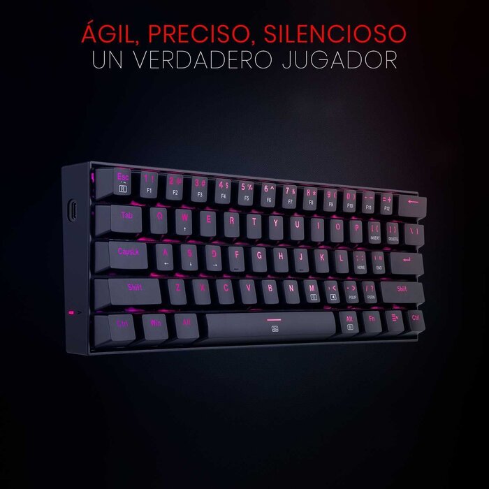 Teclado Gamer Mecánico 60% Dragonborn Compacto Redragon K630RGB