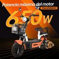 Motobici Eléctrica Naranja 31 km Honey Whale U1S-NARANJA