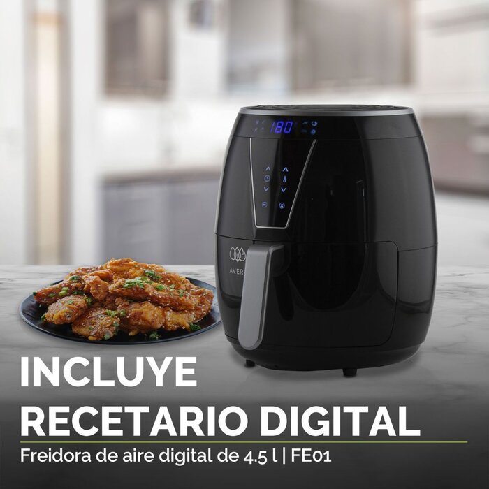Freidora de Aire Digital de 4.5 Lt.- Avera