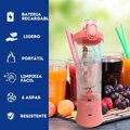 Licuadora Samurai Portátil 600ml Rosa
