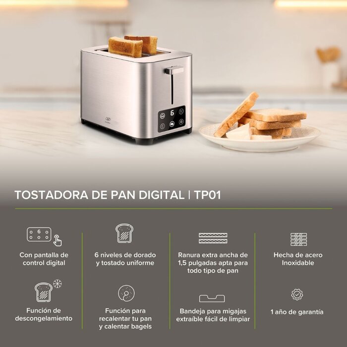 Tostador de Pan Digital Avera TP01