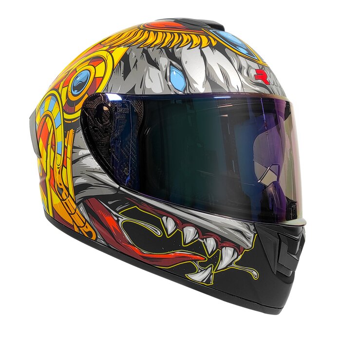 Casco God Warrior Mica Tornasol Y Lente Interno Talla: G