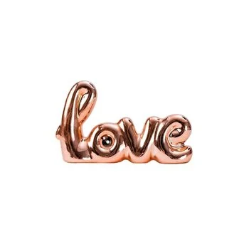 Letrero Love Tipo Globo de Cerámica Rosa Dorado Love & Lemons