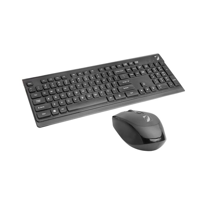 Kit Inalámbrico de Teclado Multimedia y Mouse Negro Green Leaf