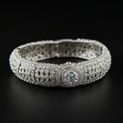 Brazalete de plata con circonias