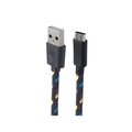 Cable Negro USB Micro USB Tipo Agujeta con Clip Negro Mitzu