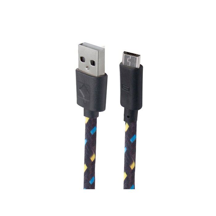 Cable Negro USB Micro USB Tipo Agujeta con Clip Negro Mitzu