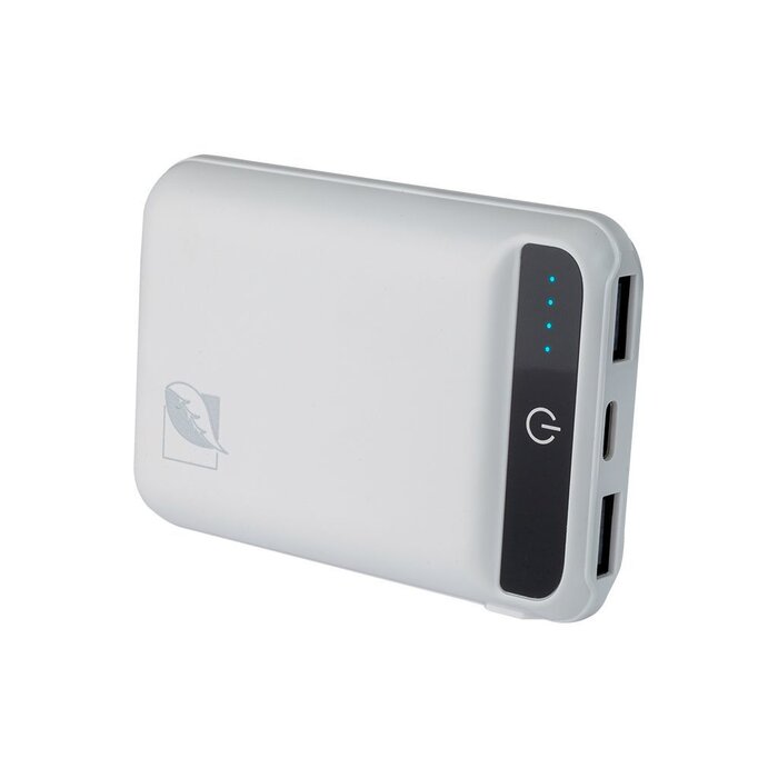 Power Bank Green Leaf 6_000 mAh 3 Conectores 2 Puertos Blanco