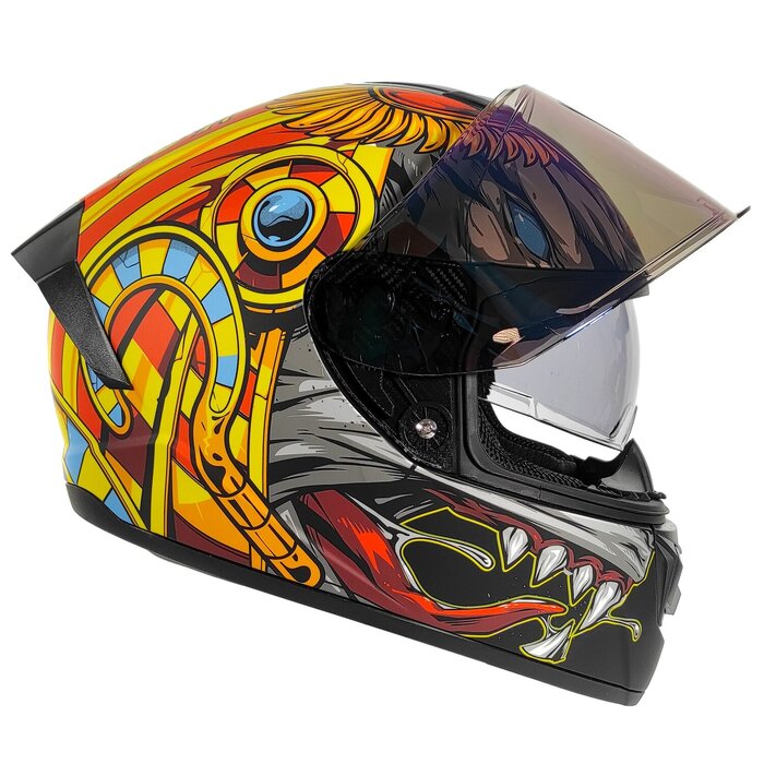 Casco God Warrior Mica Tornasol Y Lente Interno Talla: G