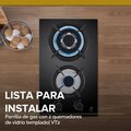 Parrilla de Gas con 2 Quemadores Vidrio Templado- Avera