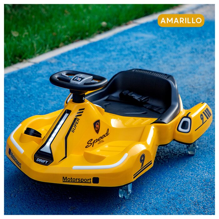 Go Kart Eléctrico Infantil Amarillo Honey Whale K1