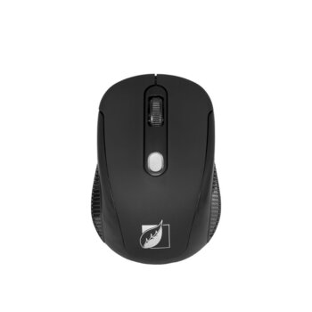 Mouse Negro Inalámbrico Rubber Green Leaf 1600 Dpis