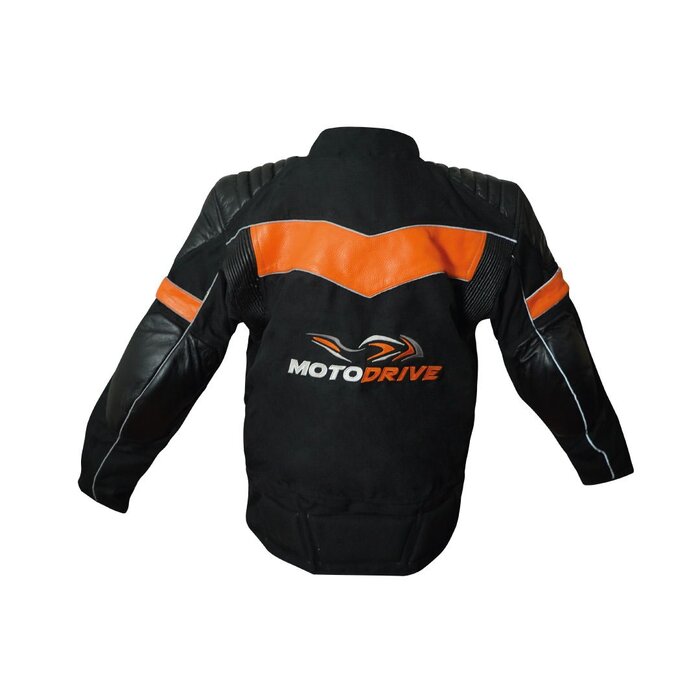 Chamarra Motodrive Nylon y Piel Reflejante Mediana