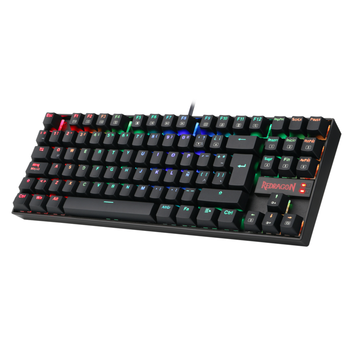 Teclado Gamer Mecánico Negro TKL Kumara Redragon K522RGB