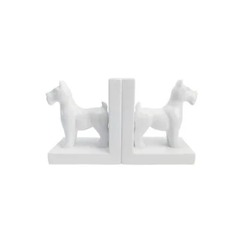 Bookend Blanco de Perro Schnauzer de Cerámica Love & Lemons