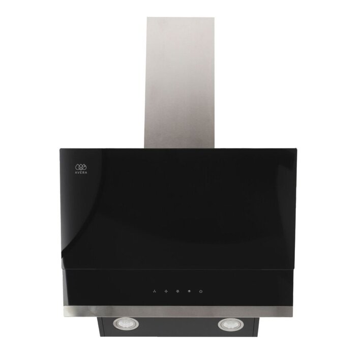 Campana de Pared Negra Vidrio Templado 60 cm Avera CEA60C