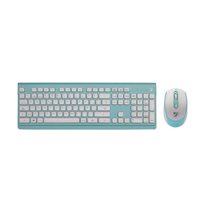 Kit Inalámbrico de Teclado Multimedia y Mouse Azul