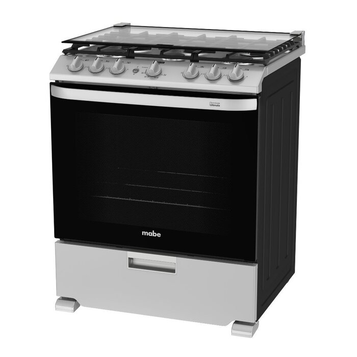 Estufa de Piso 76 cm de Gas LP/Natural Silver Mabe EMH7612JS0