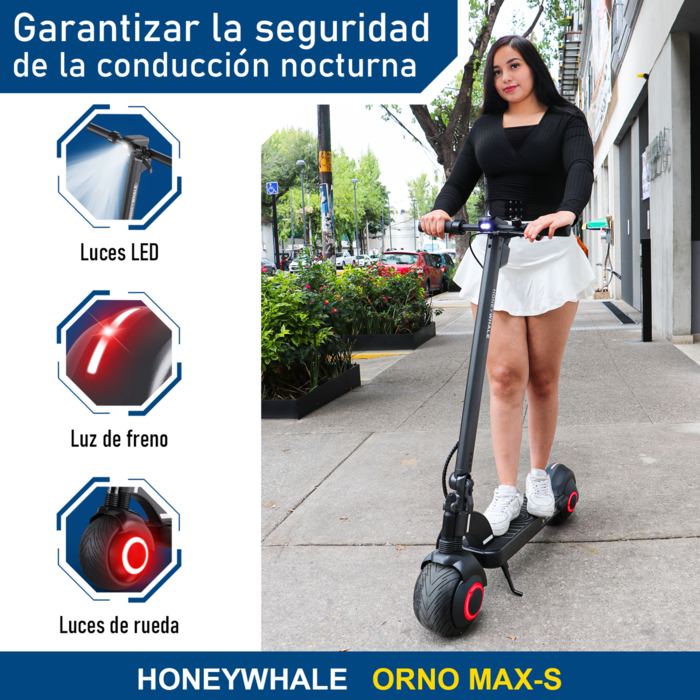 Scooter Eléctrico Honey Whale Orno Max-S Negro