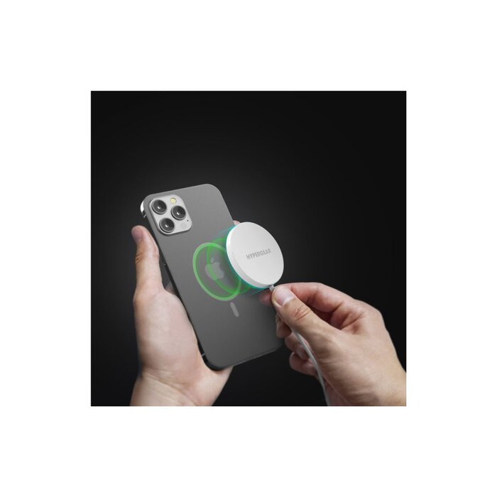 Cargador Rápido Inalámbrico para Iphone 12 Blanco Hypergear