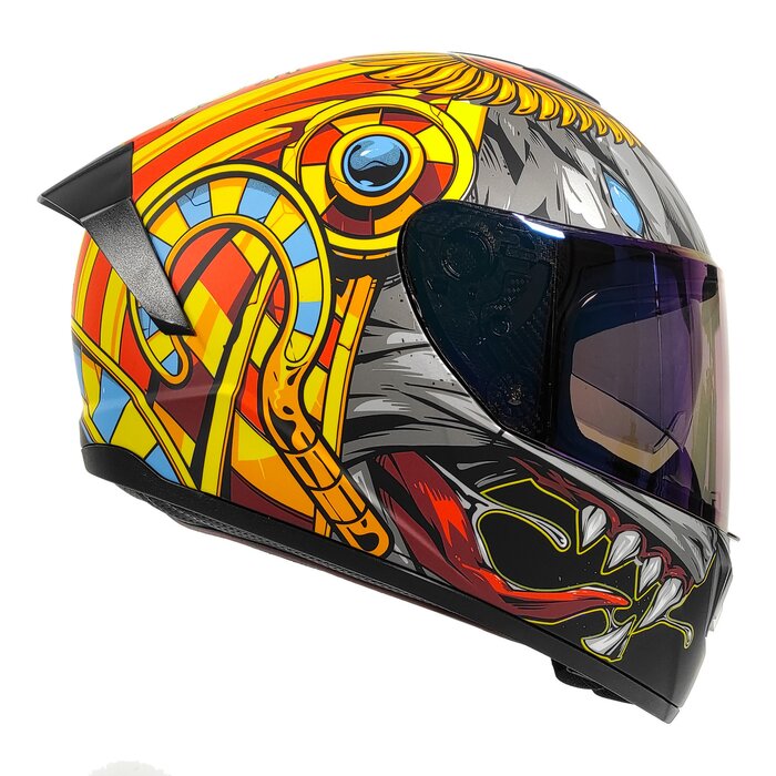 Casco God Warrior Mica Tornasol Y Lente Interno Talla: G